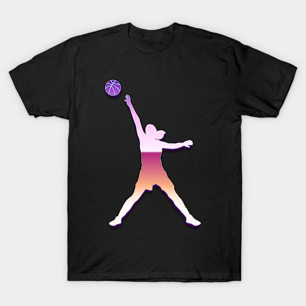 Basketball Vintage Girl T-Shirt by Rayrock76